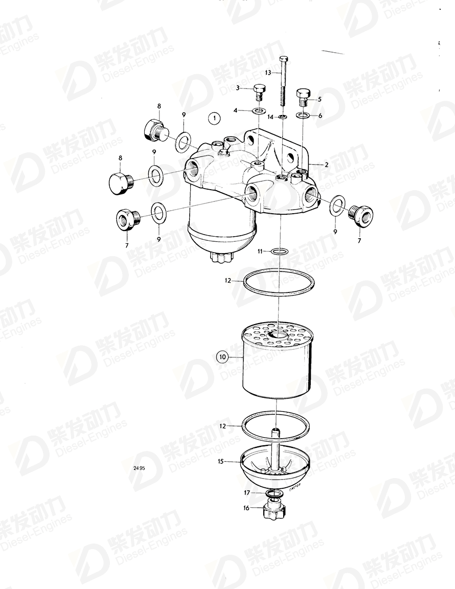 volvo penta Fitting 236891 Drawing